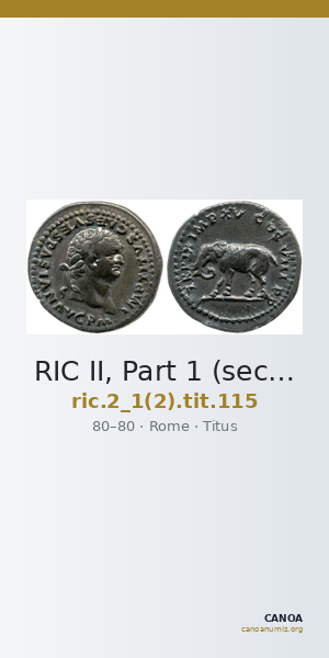 RIC II, Part 1 (second edition) Titus 115 — CANOA