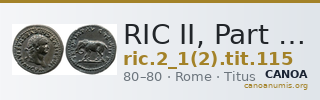 RIC II, Part 1 (second edition) Titus 115 — CANOA