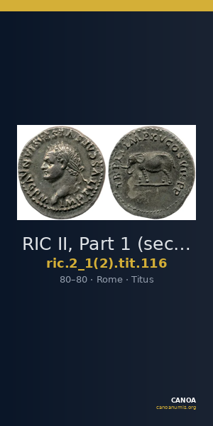 RIC II, Part 1 (second edition) Titus 116 — CANOA