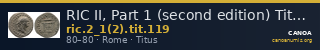 RIC II, Part 1 (second edition) Titus 119 — CANOA