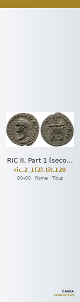 RIC II, Part 1 (second edition) Titus 120 — CANOA