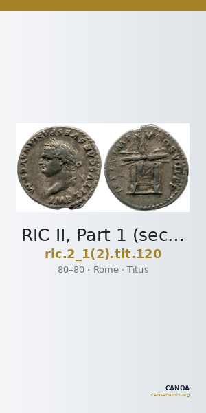 RIC II, Part 1 (second edition) Titus 120 — CANOA