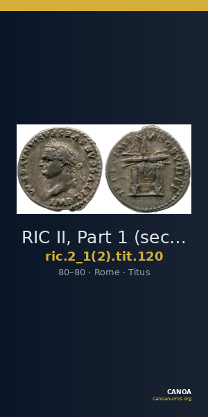 RIC II, Part 1 (second edition) Titus 120 — CANOA