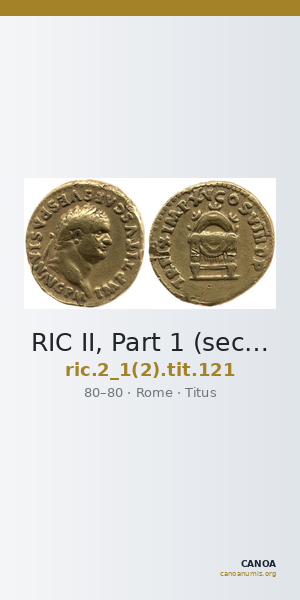RIC II, Part 1 (second edition) Titus 121 — CANOA