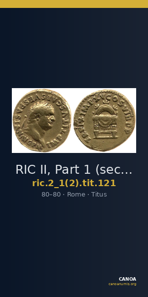 RIC II, Part 1 (second edition) Titus 121 — CANOA