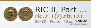 RIC II, Part 1 (second edition) Titus 121 — CANOA