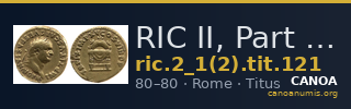 RIC II, Part 1 (second edition) Titus 121 — CANOA