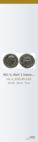 RIC II, Part 1 (second edition) Titus 122 — CANOA