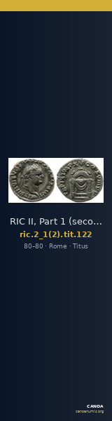 RIC II, Part 1 (second edition) Titus 122 — CANOA