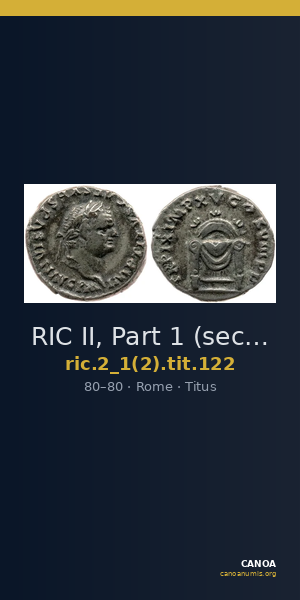 RIC II, Part 1 (second edition) Titus 122 — CANOA