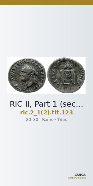 RIC II, Part 1 (second edition) Titus 123 — CANOA