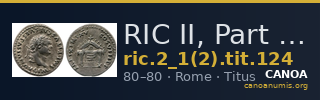 RIC II, Part 1 (second edition) Titus 124 — CANOA