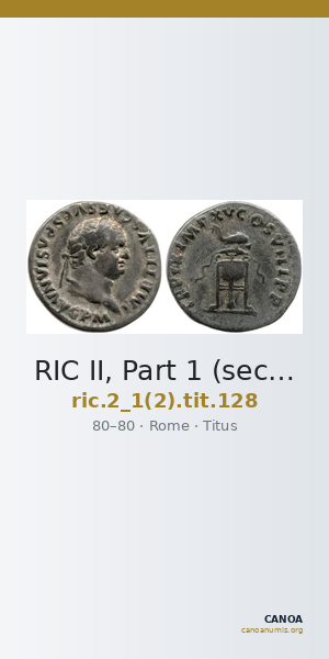RIC II, Part 1 (second edition) Titus 128 — CANOA
