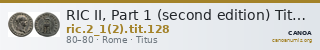 RIC II, Part 1 (second edition) Titus 128 — CANOA