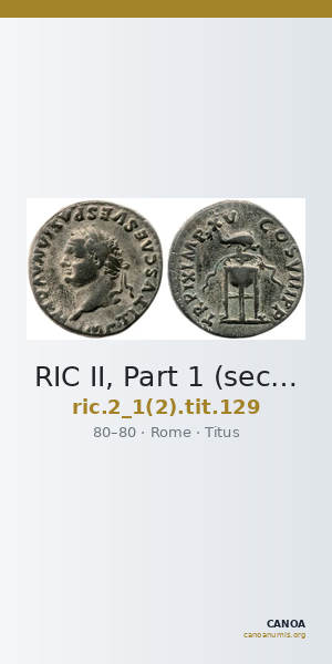 RIC II, Part 1 (second edition) Titus 129 — CANOA