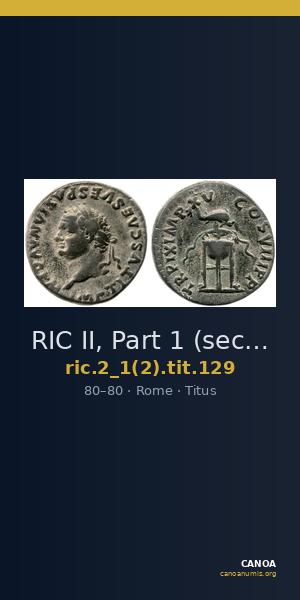 RIC II, Part 1 (second edition) Titus 129 — CANOA