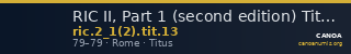 RIC II, Part 1 (second edition) Titus 13 — CANOA