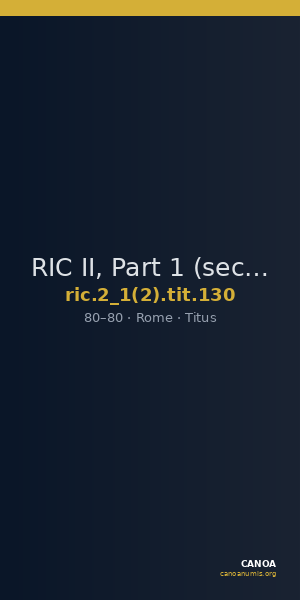 RIC II, Part 1 (second edition) Titus 130 — CANOA