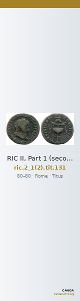 RIC II, Part 1 (second edition) Titus 131 — CANOA