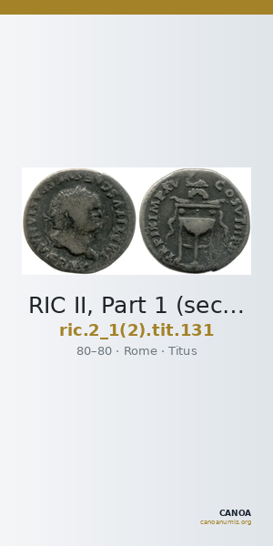 RIC II, Part 1 (second edition) Titus 131 — CANOA