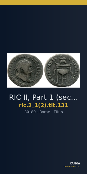 RIC II, Part 1 (second edition) Titus 131 — CANOA