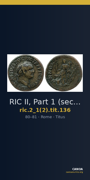 RIC II, Part 1 (second edition) Titus 136 — CANOA