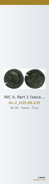 RIC II, Part 1 (second edition) Titus 137 — CANOA