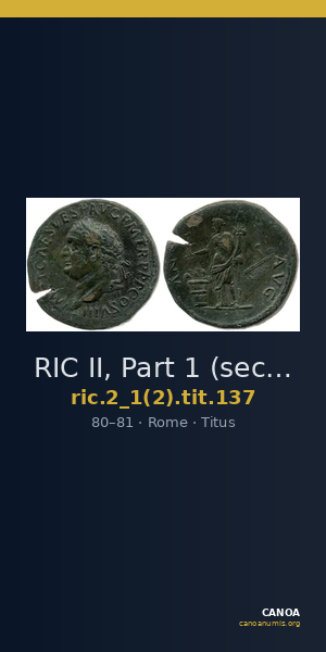 RIC II, Part 1 (second edition) Titus 137 — CANOA