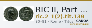 RIC II, Part 1 (second edition) Titus 139 — CANOA
