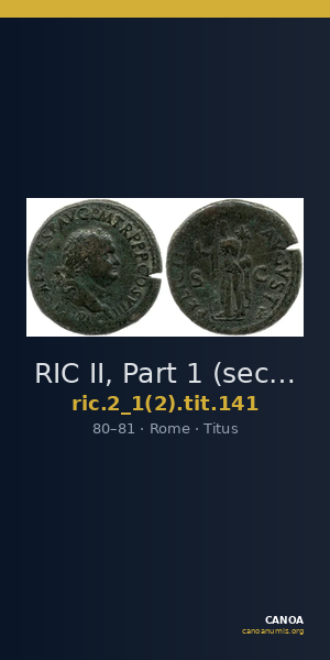RIC II, Part 1 (second edition) Titus 141 — CANOA