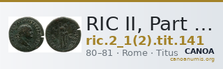 RIC II, Part 1 (second edition) Titus 141 — CANOA