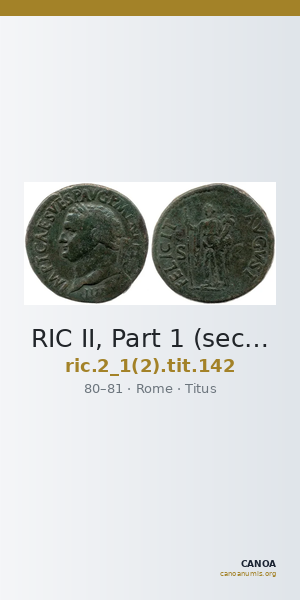 RIC II, Part 1 (second edition) Titus 142 — CANOA