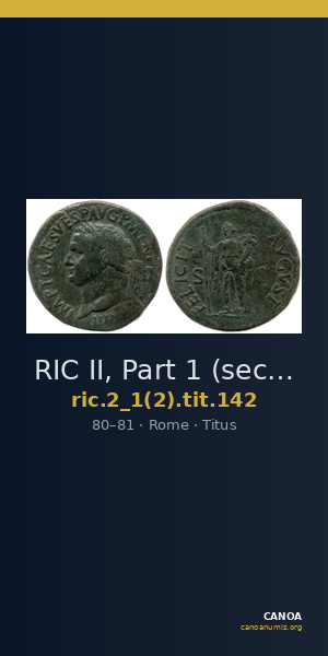 RIC II, Part 1 (second edition) Titus 142 — CANOA