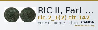 RIC II, Part 1 (second edition) Titus 142 — CANOA