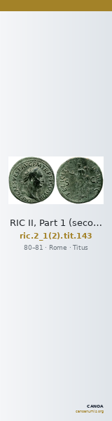 RIC II, Part 1 (second edition) Titus 143 — CANOA