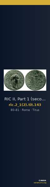 RIC II, Part 1 (second edition) Titus 143 — CANOA