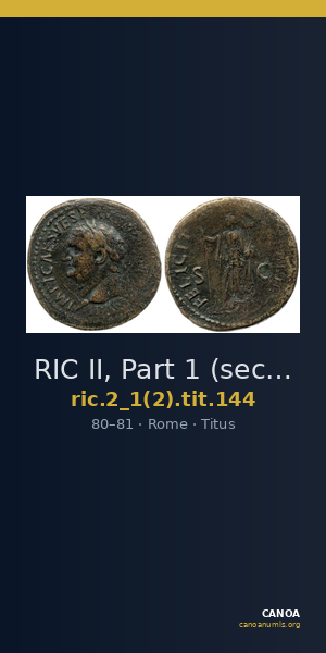 RIC II, Part 1 (second edition) Titus 144 — CANOA