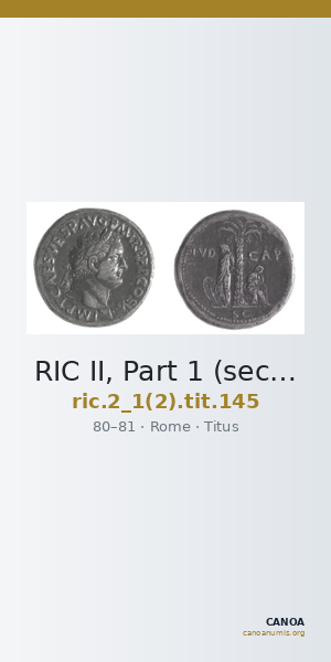 RIC II, Part 1 (second edition) Titus 145 — CANOA