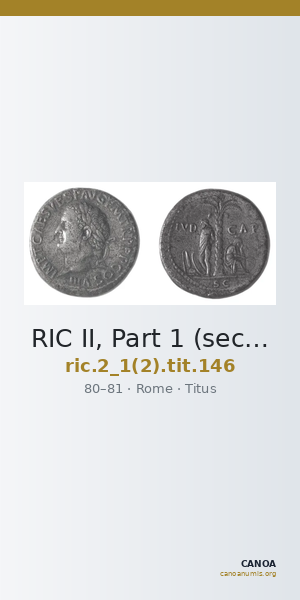 RIC II, Part 1 (second edition) Titus 146 — CANOA