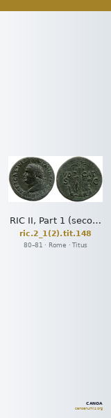 RIC II, Part 1 (second edition) Titus 148 — CANOA