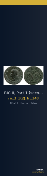 RIC II, Part 1 (second edition) Titus 148 — CANOA