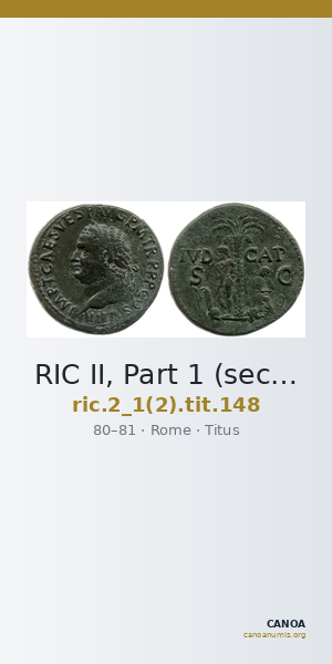 RIC II, Part 1 (second edition) Titus 148 — CANOA