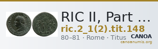 RIC II, Part 1 (second edition) Titus 148 — CANOA