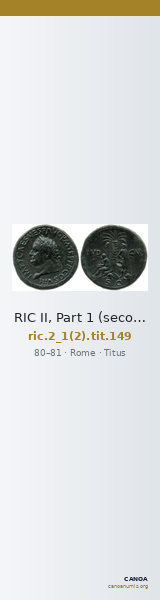 RIC II, Part 1 (second edition) Titus 149 — CANOA