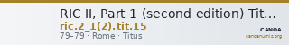 RIC II, Part 1 (second edition) Titus 15 — CANOA