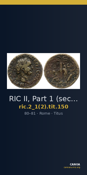 RIC II, Part 1 (second edition) Titus 150 — CANOA