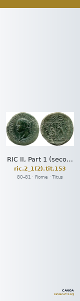 RIC II, Part 1 (second edition) Titus 153 — CANOA