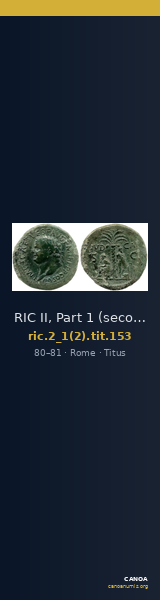 RIC II, Part 1 (second edition) Titus 153 — CANOA