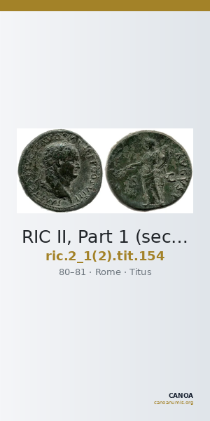 RIC II, Part 1 (second edition) Titus 154 — CANOA