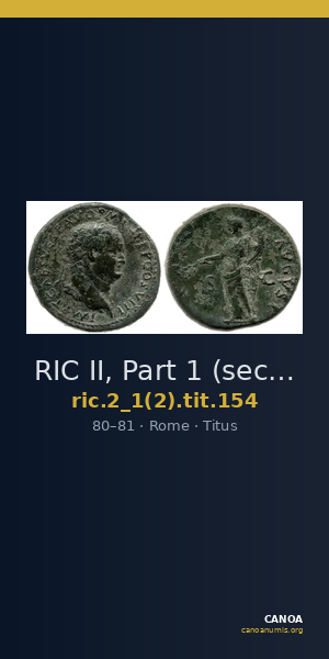 RIC II, Part 1 (second edition) Titus 154 — CANOA